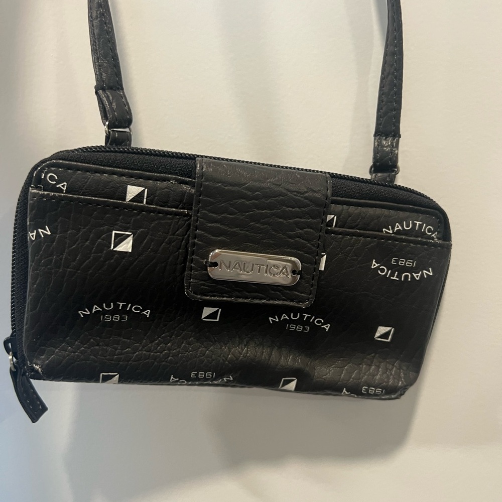 Nautica Black Logo Crossbody